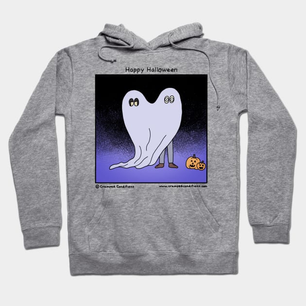 Happy Halloween Ghost Hoodie by crampedconditions